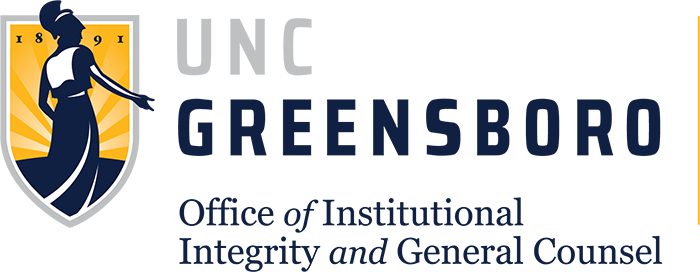 Logo for the UNCG Office of Institutional Integrity and General Counsel.